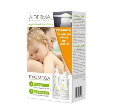 A-DERMA Exomega mléko 400 ml   Gel 200 ml