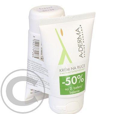 A-Derma krém na ruce s mlékem z ovsa 2x50 ml