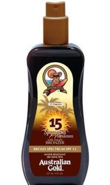 AUSTRALIAN GOLD Sunscreen Spray Gel Bronzer 237 ml Gel na opalování SPF15