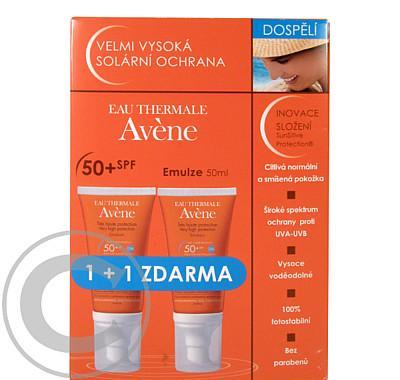 AVENE Emulsion SPF 50  50ml - Emulze pro normální a smíšenou pokožku DUO 1 1 ZDARMA