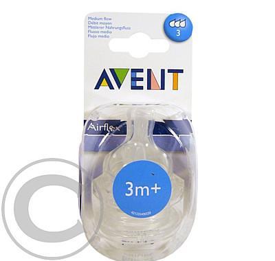 AVENT Dudlík silik.Airflex 3otv.stř.průtok 2ks