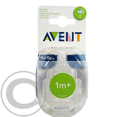 AVENT Dudlík silikonový Airflex 2otvory pomalý průtok 2ks