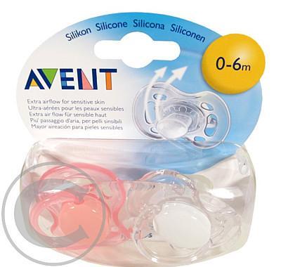 AVENT Šidítko Sensitive silikon 0-6m. 2ks