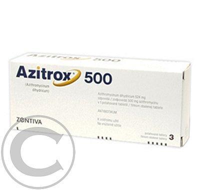 AZITROX 500  3X500MG Potahované tablety