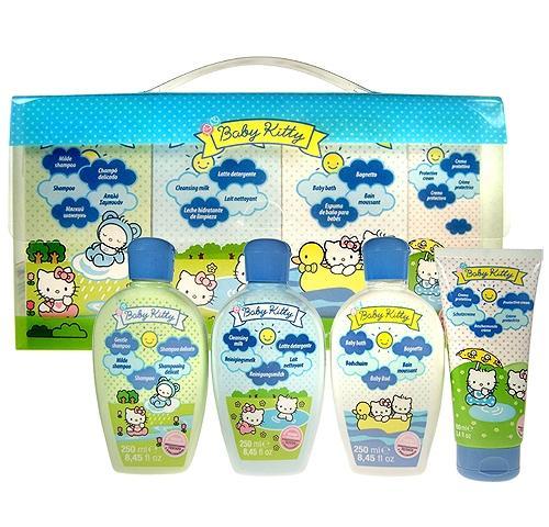 Baby Kitty Dárkový Set  850ml 250ml Šampon   250ml Čistící mléko   250ml Dětská koupel