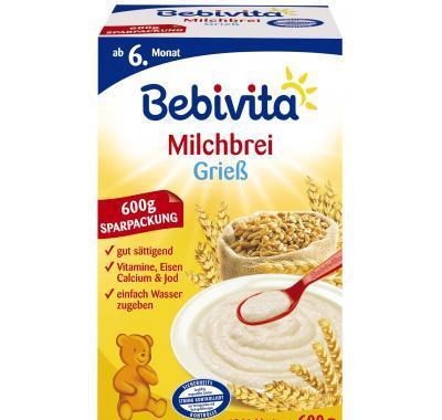 BEBIVITA Kaše mléčná krupicová 600g, BEBIVITA, Kaše, mléčná, krupicová, 600g