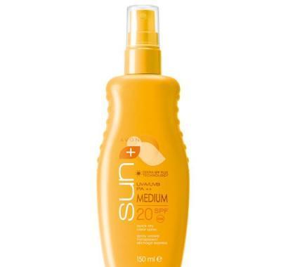 Bezbarvý sprej na opalování SPF 20 Sun  (Medium Quick Dry Clear Spray) 150 ml