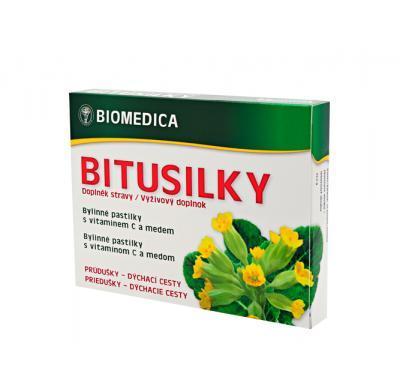 Biomedica Bitusilky 15 bylinných pastilek s medem a vitaminem C