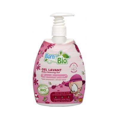 Born to BIO Dětský tělový a vlasový mycí gel Aloe Vera s mandlovým olejem 475 ml - s dávkovačem