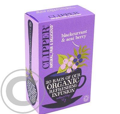 Čaj Clipper Organic Černý rybíz s acaí 20x2.5g