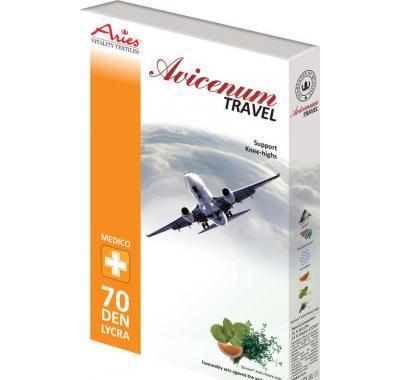 Podpůrné cestovní podkolenky Avicenum 70 Travel se zesílenou patou 29-31 černá