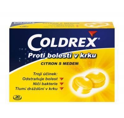 COLDREX PROTI BOLESTI KRKU CITR.MED  20 Pastilky rozp. v ústech