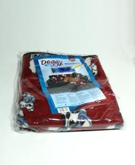 Deka pro psy fleece Doggy Bordó se psy TR