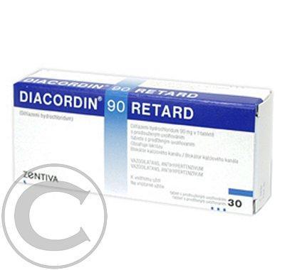 DIACORDIN 90 RETARD  30X90MG Tabl. s prodl. uvol., DIACORDIN, 90, RETARD, 30X90MG, Tabl., prodl., uvol.