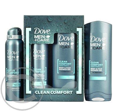 DOVE For Men Clean Comfort Toaletní taška Sprchový gel 250ml Deo150ml