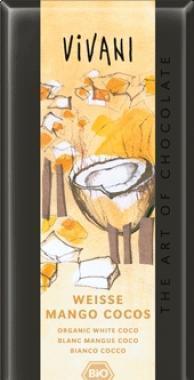 EG bílá čokoláda mango a kokos VIVANI 100g-BIO