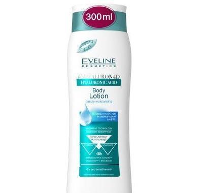 Eveline bioHyaluron 4D Hluboce hydratační mléko pro suchou a citlivou pleť 300 ml  : VÝPRODEJ exp. 2015-09-05