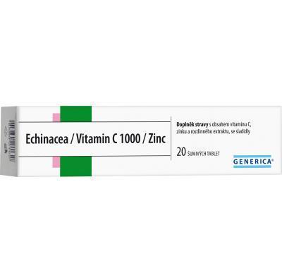 GENERICA Echinacea   Vitamin C 1000   Zinek 20 šumivých tablet