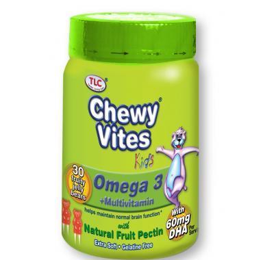 CHEWY VITES Omega 3 želatinoví medvídci 30 kusů, CHEWY, VITES, Omega, 3, želatinoví, medvídci, 30, kusů