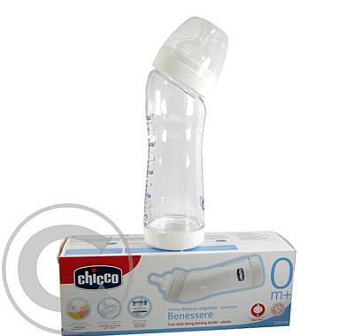 Chicco F Láhev polykarbonová Angled 250 ml silikonový dudlík