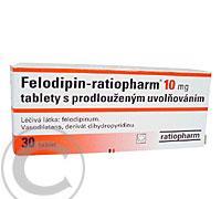 FELODIPIN-RATIOPHARM 10 MG  30X10MG Tabl. s prodl. uvol., FELODIPIN-RATIOPHARM, 10, MG, 30X10MG, Tabl., prodl., uvol.