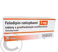 FELODIPIN-RATIOPHARM 5 MG  30X5MG Tabl. s prodl. uvol.