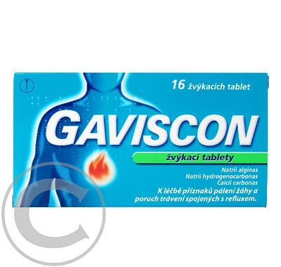 GAVISCON ŽVÝKACÍ TABLETY  16 Žvýkací tablety