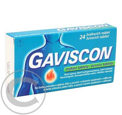 GAVISCON ŽVÝKACÍ TABLETY 24 Žvýkací tablety  : VÝPRODEJ exp. 2015-08-31