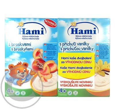 Hami kaše vanilková 250g  Hami kaše broskvová 250g, Hami, kaše, vanilková, 250g, Hami, kaše, broskvová, 250g