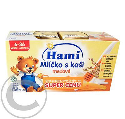 HAMI Mlíčko s kaší med 500ml, HAMI, Mlíčko, kaší, med, 500ml