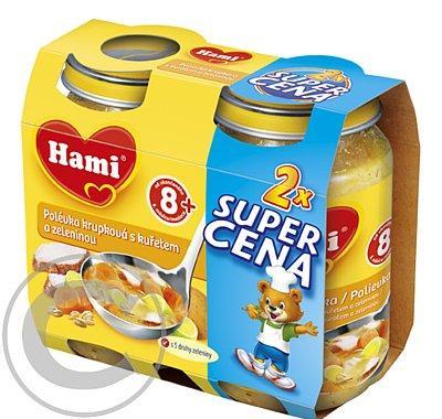 HAMI polévka krupková s kuřetem a zeleninou 2x190g, HAMI, polévka, krupková, kuřetem, zeleninou, 2x190g