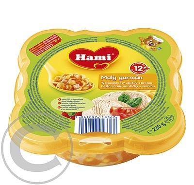 Hami příkrm Malý Gurmán těstoviny mušličky s krůtou 230g, Hami, příkrm, Malý, Gurmán, těstoviny, mušličky, krůtou, 230g