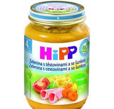 HIPP BABY BIO Zelenina s těstovinami a šunkou 190 g, HIPP, BABY, BIO, Zelenina, těstovinami, šunkou, 190, g