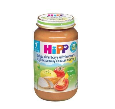 HIPP JUNIOR BIO Rajčata s bramborami a kuřetem 220 g, HIPP, JUNIOR, BIO, Rajčata, bramborami, kuřetem, 220, g