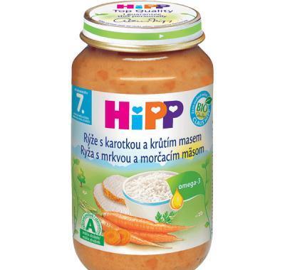 HIPP JUNIOR BIO Rýže s karotkou a krůtím 220 g, HIPP, JUNIOR, BIO, Rýže, karotkou, krůtím, 220, g