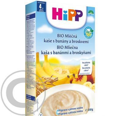 HIPP KAŠE BIO mléčná instantní banán broskve 250g CZ2973, HIPP, KAŠE, BIO, mléčná, instantní, banán, broskve, 250g, CZ2973