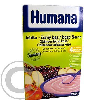 Humana kaše obilno-mléčná 250g jabl.-černý bez od 4. měsíce, Humana, kaše, obilno-mléčná, 250g, jabl.-černý, bez, od, 4., měsíce