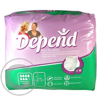 Inkontinenční kalhotky absorbční navlékací DEPEND Super S/M 18ks