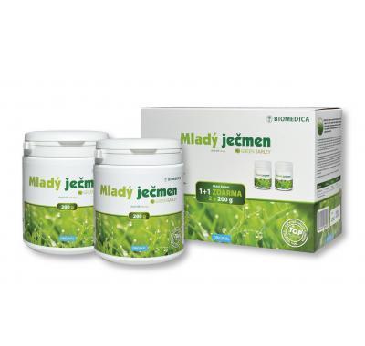 Biomedica Mladý ječmen - prášek 1   1 zdarma (2 x 200 g)