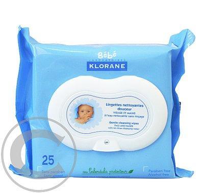 KLORANE BEBE Linge visage/mains 25 ks - čistící ubrousky