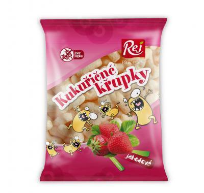 Kukuřičné křupky jahodové 90g