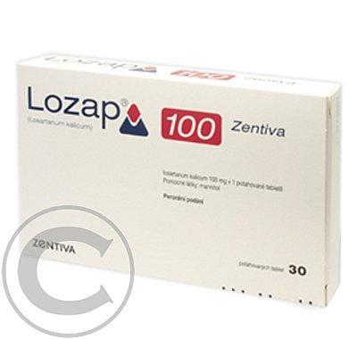 LOZAP 100 ZENTIVA  30X100MG Potahované tablety, LOZAP, 100, ZENTIVA, 30X100MG, Potahované, tablety