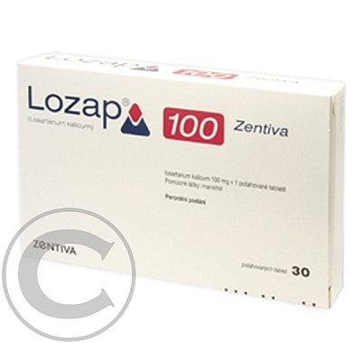 LOZAP 100 ZENTIVA  30X100MG Potahované tablety, LOZAP, 100, ZENTIVA, 30X100MG, Potahované, tablety