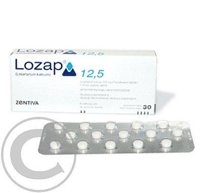 LOZAP 12,5 ZENTIVA  90X12.5MG Potahované tablety, LOZAP, 12,5, ZENTIVA, 90X12.5MG, Potahované, tablety