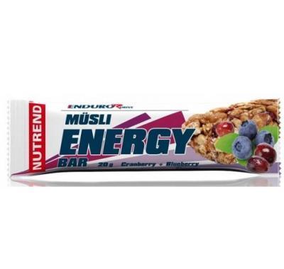 MÜSLI ENERGY BAR, 20 g, brusinka   borůvka