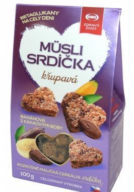 SEMIX Müsli srdíčka křupavá banánová s kakaovými boby 100 g