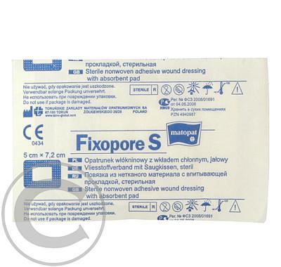 Fixopore S 5 x 7.2 cm á 1 ks. sterilní náplast