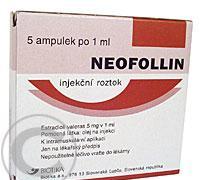 NEOFOLLIN  5X1ML/5MG Injekční roztok, NEOFOLLIN, 5X1ML/5MG, Injekční, roztok