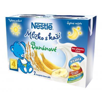 NESTLÉ Mlíčko s kaší banánové 2x200 ml, NESTLÉ, Mlíčko, kaší, banánové, 2x200, ml