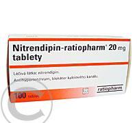 NITRENDIPIN-RATIOPHARM 20MG  100X20MG Tablety, NITRENDIPIN-RATIOPHARM, 20MG, 100X20MG, Tablety